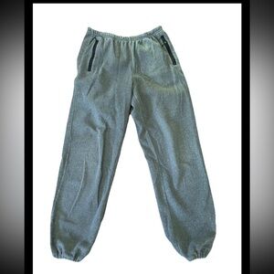 Gap fleece sweatpants jogger size S unisex grey zipped pockets excellent cond